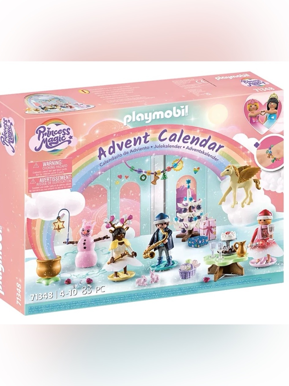 NEW Playmobil Advent Calendar Toy Set Christmas under the Rainbow 83 Pcs Ages 4+